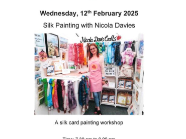 Malmesbury WI February Meeting - Nicola Davies - Silk Painting Workshop